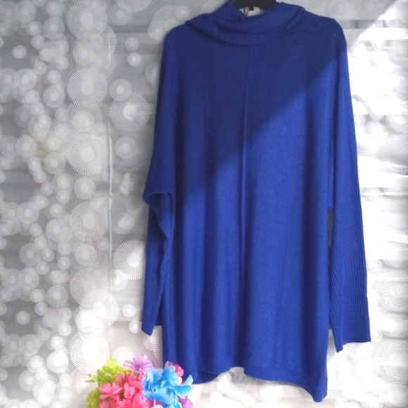 BIRCH NY ROYAL BLUE LONG SLEEVE COWL NECK SWEATER SIZE SMALL NWT - Picture 4 of 6